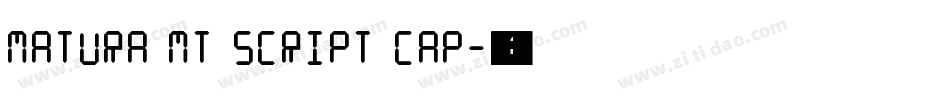 Matura MT Script Cap字体转换